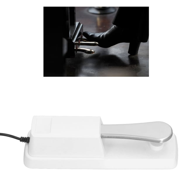 Keyboard Foot Pedal, High Sensitivity 6.35mm Connector For All Electronic Instruments With Sustain Function