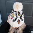 thumbnail image 4 of CC Southwest Aztec Western Print Women Teen or Kids Beanie Hats, 4 of 19