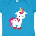thumbnail image 4 of Inktastic Cute Little Unicorn With Red And Pink Mane, Hearts Girls Baby Bodysuit, 4 of 5