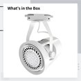 thumbnail image 5 of Track Light Spotlight with Mount, Commercial LED Track Lighting Head, Adjustable Ceiling Light Fixture for Retail Store Display, Surface Mount Directional Lighting, White Aluminum Housing, 5 of 5