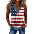 thumbnail image 2 of Womens Summer Tops Red White and Blue Shirts for Women Casual Tops Usa Graphic Tee Memorial Day Outfits for Women Cotton T Shirts Women 4th of July Shirts Women, 2 of 5