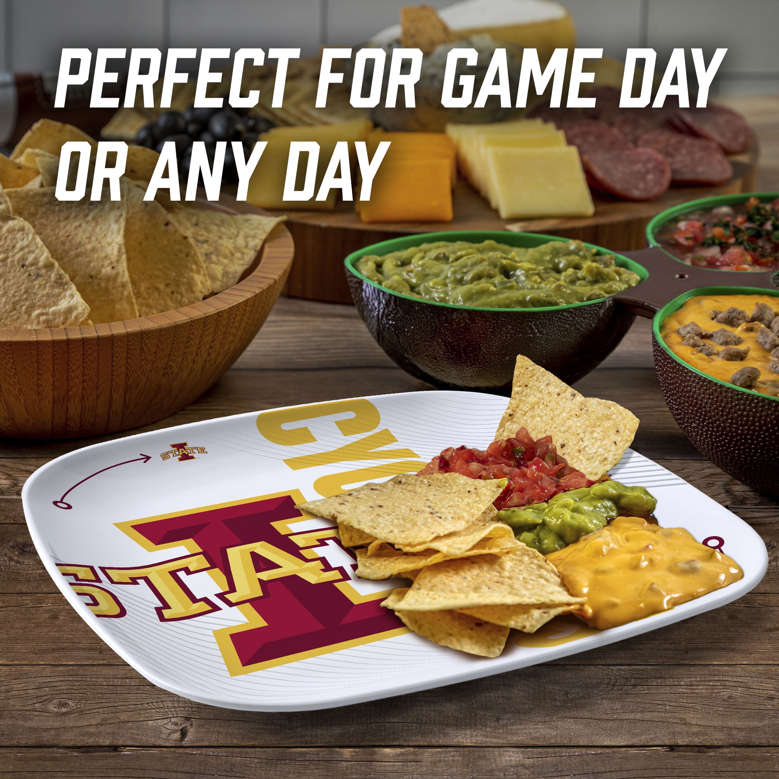 YouTheFan NCAA Iowa State Cyclones Large Party Plate
