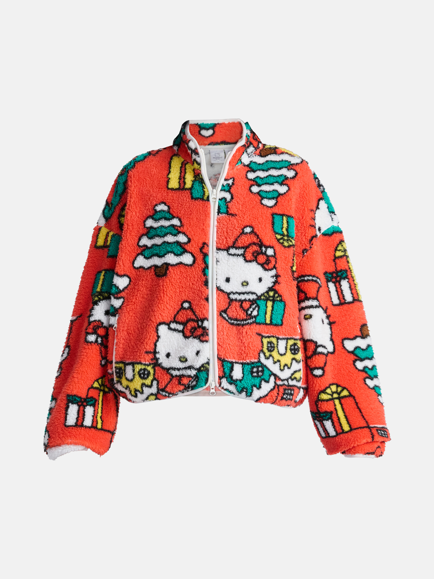 Hello Kitty Women’s Christmas Print Woobie Fleece Jacket, Sizes XXS-XXL