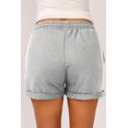 thumbnail image 1 of ABPHQTO Shorts de salón con puños y bolsillos laterales en la cintura gris para mujer, 1 of 5