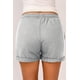 thumbnail image 1 of ABPHQTO Shorts de salón con puños y bolsillos laterales en la cintura gris para mujer, 1 of 5