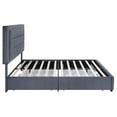 thumbnail image 2 of Furniture of America Tink Platform Fabric Full Bed with Drawers in Gray, 2 of 8