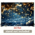 thumbnail image 2 of Twinkle Twinkle Little Star Backdrop Starry Sky Galaxy Golden Star Baby Shower Photography Background Dreamy Blue Gold Clouds Newborn Shower Birthday Party Decorations Banner Photo Booth Props, 2 of 5