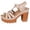 Khaki, variant on KEGIRLOM Women's Fashionable Casual Summer Solid Color Fish Mouth Head Style High Heels Sandals Brown 7