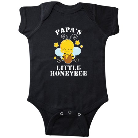 

Inktastic Cute Bee Papa s Little Honeybee with Stars Gift Baby Boy or Baby Girl Bodysuit