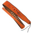 thumbnail image 5 of Tan Quality Wide Double Padded Suede Music Notes Leather Guitar Bass Strap, 5 of 14