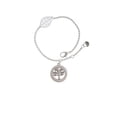 thumbnail image 2 of Delight Jewelry Stainless Steel Tree of Life in Eternity Ring - - Silvertone Leaf Delicate Bracelet, 6.25+1.75", 2 of 4