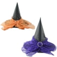 thumbnail image 6 of TanSiDing Halloween Witch Hat for Women Lace Decor Vintage Cap Carnival Party Accessories Fancy Dress Witchcraft Wizard Hat Gothic Purim Christmas Masquerade Adult, 6 of 6