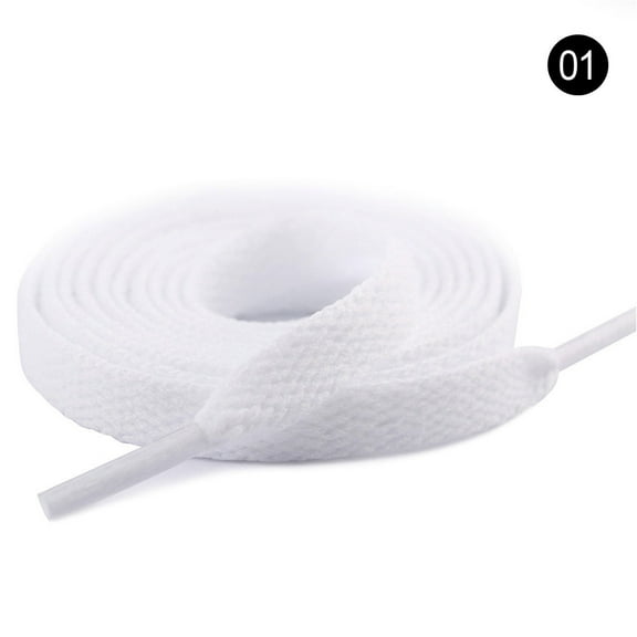 Zhuge 2 Pair Flat Shoe laces 8mm Wide Shoelaces for Athletic Running Sneakers Shoes Boot Strings-A01