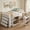White, variant on VECELO Twin Size Loft Bed with Pull-out Desk, 3 Storage Drawer Cabinet and 2-Tier Shelf Cabinet, Storage Bed Frame with Ladder and Full-length Guardrails, White