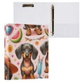 thumbnail image 3 of Dachshund Dogs Watermelon 3 Ring Binders 1.5 inch Hardcover File Folders with Interior Pockets A4 Size Organizer for School Office Hospital, 3 of 8