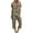 Brown, variant on Women's Printing Round Neck Short Sleeve Sleepshirt And Pants Sets Loungewear Pajamas With Pockets