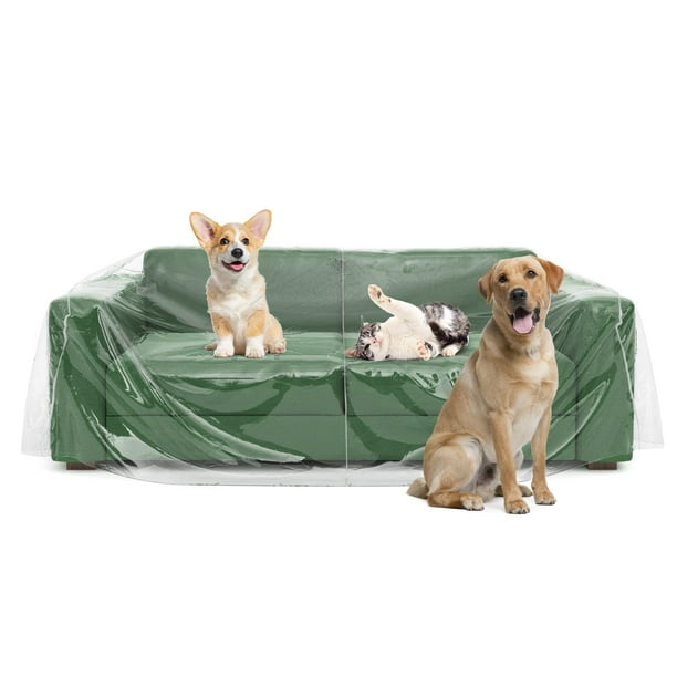 Funda de sofá Houseables de plástico impermeable, 215 x 102 x 91 cm
