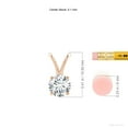 thumbnail image 3 of ANGARA Natural Diamond Solitaire V-Bale Pendant in 14K Rose Gold for Women (Size-5.1mm| Color-G| Clarity-VS2) | April Birthstone, Anniversary, Jewelry Gift for Women | Natural Diamond Necklace, 3 of 10