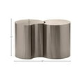 thumbnail image 3 of Meridian Furniture Dimple 2 Piece Silver Iron Metal End Table, 3 of 5