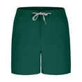 thumbnail image 6 of Men Casual Dresses Shorts Printed Elastic Waistband Drawstring Pocket Beach Pants Green, 6 of 7