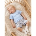 thumbnail image 3 of BemeyourBBs Kids Toddler Baby Boy Summer Clothes Baby Boys Fishing Outfit Short Sleeve Embroidery Shark T shirt with Plaid Pockets Shorts Set Toddler Boy Summer Outfit, 3 of 9