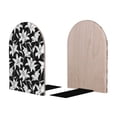 thumbnail image 2 of Lsque Lilies Flowers Printed Wood Bookends,Non-Skid Bookend for Shelves,Heavy Duty Support Bookends,Non-Slip Foam Pads for Office, Home, and Library,1 Pair, 2 of 8