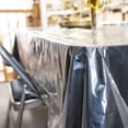 thumbnail image 2 of VeZees Disposable Clear Ultra Heavy Table Covers or Cover Protector: Pre Cut for use on Shabbos, Great for All Occasions (66x120 - 14 Count): 14CT, 2 of 7