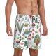 thumbnail image 2 of Balery Frog and Forest Plants Pantalones cortos de pijama de punto de algodón para hombre con cinturilla y bolsillos-3X-Large, 2 of 6