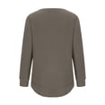 thumbnail image 5 of gakvbuo Plus Size Pullover Sweaters For Women Long Sleeve Sweatshirts Fall Tunic Tops Women's Autumn Winter Solid Round-Neck Pullover Long Sleeve Tops, 5 of 6
