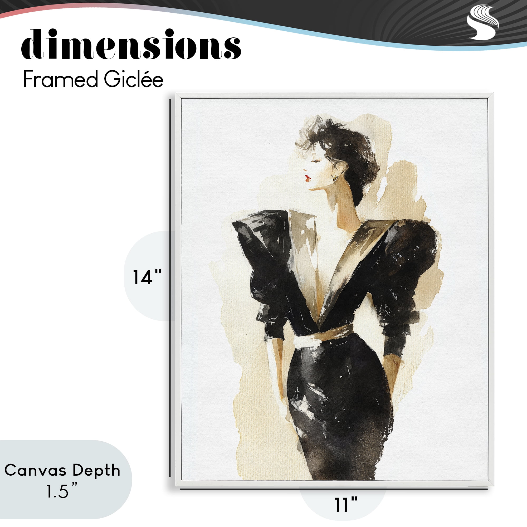 Stupell Industries Timeless Velvet Attitude White Framed Giclee Art, design by Svetlana Aleynikova
