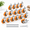Orange-Orange-24pack, variant on Caster Wheels 3" Locking Swivel Threaded Stem Casters Set With Of 48