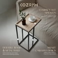 thumbnail image 2 of COZAYH Farmhouse C End Table, Accent Furniture with Beaded Edge Tray Top, Black, 2 of 8
