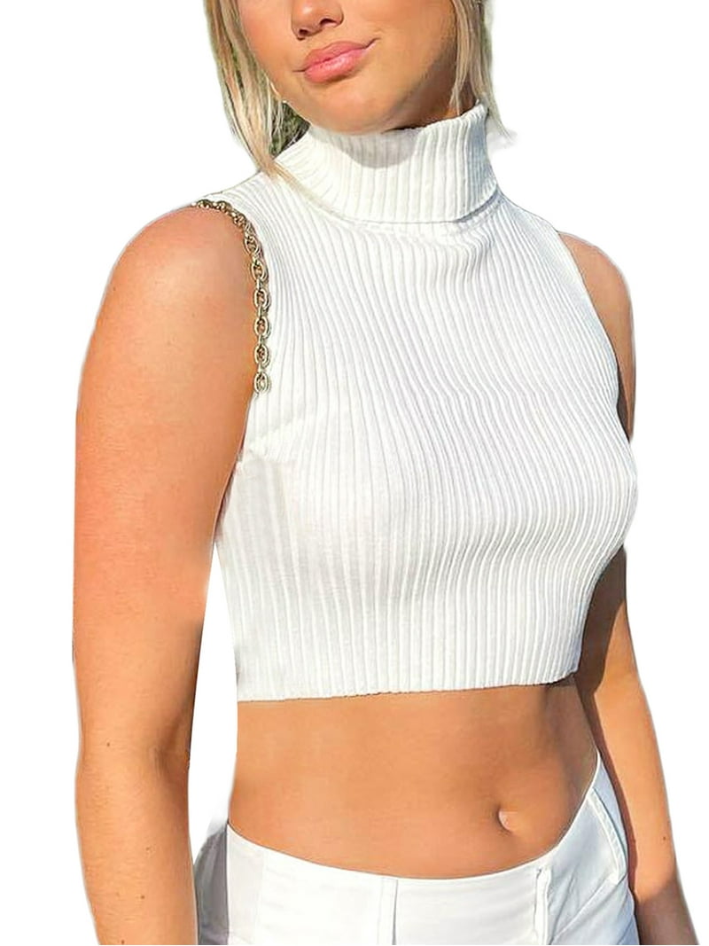 トップス hyke NYLON MOUNTAIN CROPPED VEST toga Seyurigaoka Women Sleeveless Turtleneck Sweater Vest Vinatge High