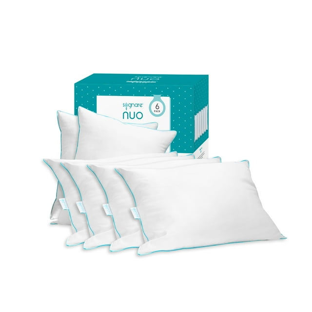 Almohada Sognare Nuo 6 Pack King Size Relleno Semi Firme microfibras de gel