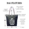 thumbnail image 2 of Influence of a Teacher Black Lexie Zippered Tote Bag, 2 of 6