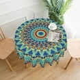 thumbnail image 2 of Mandala Tablecloth Round 60 Inch Vinyl Spring Small Table Cloths for Parties Waterproof Fabric Bohomian Tablecloths Decorative for Holiday Home Party Wedding Picnic, 2 of 6