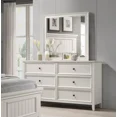 thumbnail image 3 of White Finish 5pc Set Bedroom King Classic Bed Nightstand Chest Dresser Mirror Classic Furniture, 3 of 7