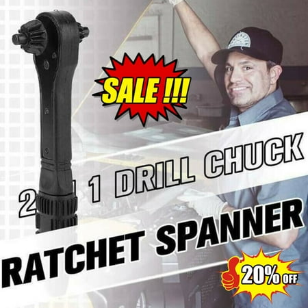 

2 In 1 Universal Hand Drill Chuck Ratchet Spanner Wrench NEW