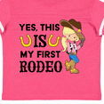 thumbnail image 4 of Inktastic Yes, This is My First Rodeo Cowgirl in Hat and Boots Girls Toddler T-Shirt, 4 of 5