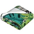 thumbnail image 4 of Bingfone Skull And Palm Leaves Print Flannel Fleece Blanket Throw Blanket For Bed,Sofa,Couch,Travel,Camping(60"X50"), 4 of 9