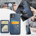 thumbnail image 4 of ELEHOLD Case for iPhone 11, Shockproof Magnetic Leather Wallet Case with Hand Grip & Kickstand & RFID Blocking,Blue, 4 of 8