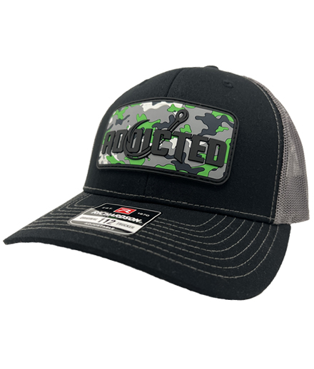 Green Gang Camo Patch Trucker - Black/Charcoal