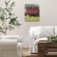 thumbnail image 2 of By the Red Barn By Bonnie Mohr Printed on Wood Picket Fence Wall Art - Orange, 2 of 4