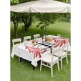 thumbnail image 3 of Outdoor Tablecloth with Umbrella Hole and Zipper, Christmas Tree Rectangle Table Cloth 52x70 Inch Waterproof Tablecloth, Winter Xmas Yellow Pink Snowflake Picnic Table Cover for Patio Camping, 3 of 7