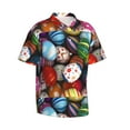 thumbnail image 2 of Daiia Easter Egg Hawaiian Shirt for Men Gentle Cotton Regular Short Sleeve Casual-XX-Large, 2 of 9