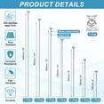 thumbnail image 2 of Uxcell M4 x 0.7mm Fully Threaded Rods 7 Size, 304 Stainless Steel All Threaded Rod Metric Right Hand Threads with 14Pcs Flange Hexagon Nut for Clamps Hangers U-Bolt, 2 of 6