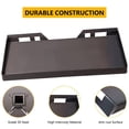 thumbnail image 6 of Skid Steer Attachment Plate, 3/8" Thick Top Bar 1/4" Skid Steer Trailer Hitch Receiver, Universal Quick Attach Mount Plate for Buckets, Plows, Forks and Tractors, Black, 6 of 7