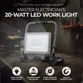 thumbnail image 2 of Master Electrician 20W Rechargeable 2,000 Lumen LED Slim Line Work Light, 2 of 7