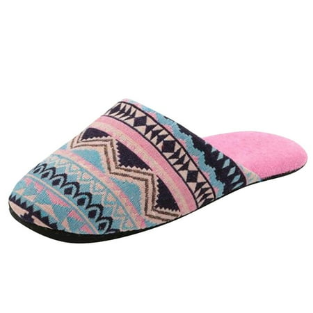

Shpwfbe Slippers For Women House Memory Slip On Anti-Skid Sole Shoes Slippers