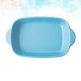 thumbnail image 6 of 1pc Ceramic Baking Tray Microwave Oven Cutlery High Temperature Resistance Baking Pans (Blue), 6 of 8
